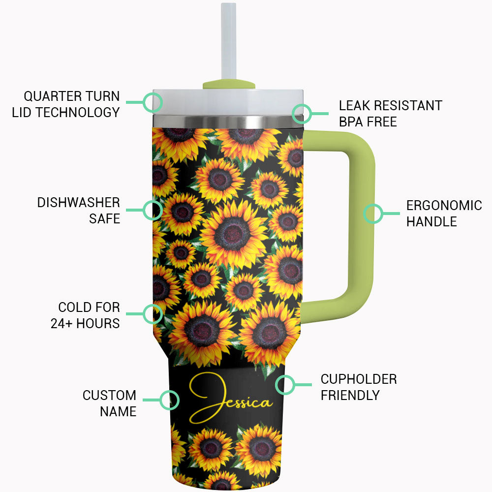 Shineful Tumbler Sunflower Personalized Gorgeous Sunflower