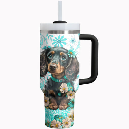 Dachshund Shineful Tumbler 40/30oz Doxie Blossom