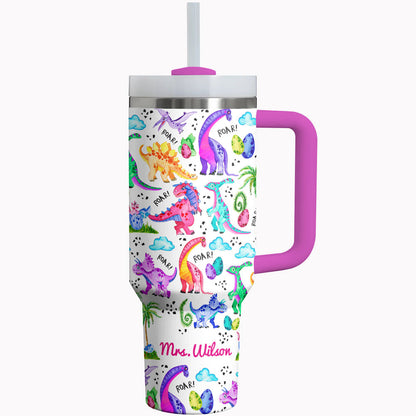 Dinosaur Shineful Tumbler Rainbow Rex