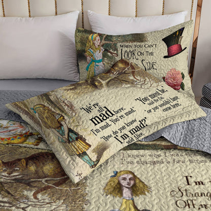 Alice In Wonderland Shineful All Season Quilt 3-Piece Set Wonderland Whispers