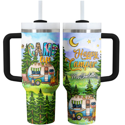 Camping Shiny Tumbler Camp Leben personalisiert