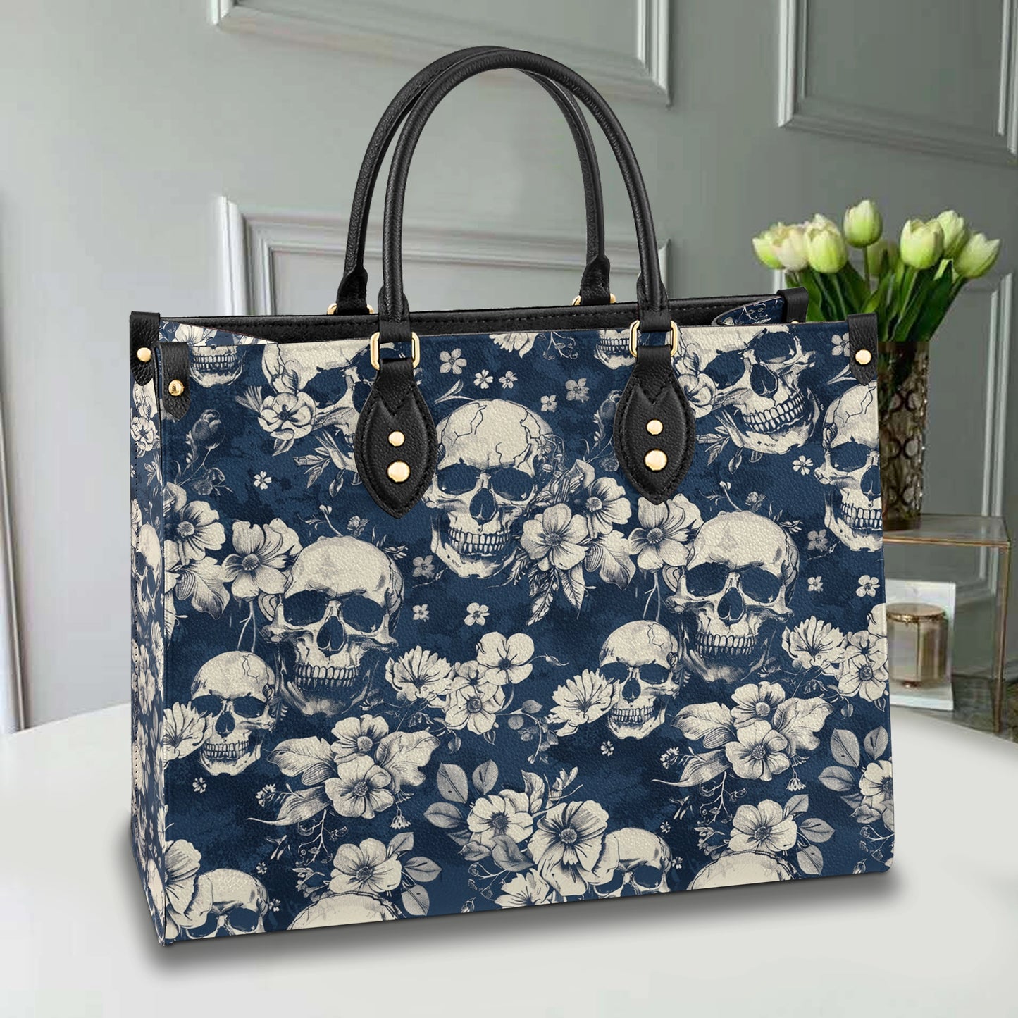 Shineful Leather Bag Gothic Elegance Skull