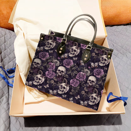 Shineful Leather Bag Skull Rose Mystique