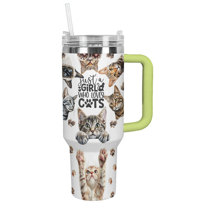 Shineful Tumbler Cat Lovers "Just a Girl Who Loves Cats"