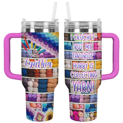 Shineful Tumbler Addict au fil et au crochet personnalisé Ver1