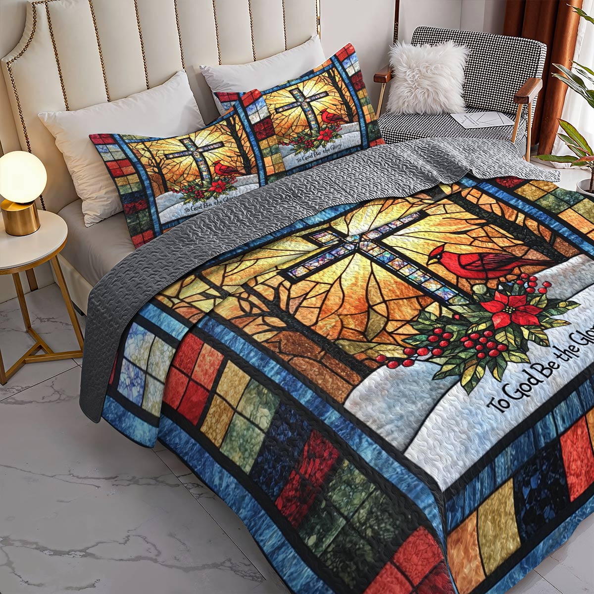 Shineful All Season Quilt 3-Piece Set To God Be The Glory