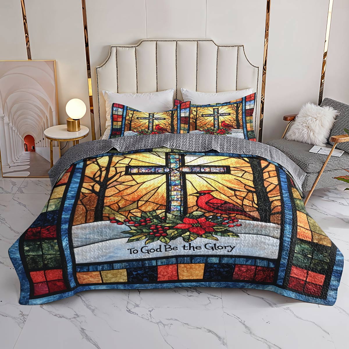 Shineful All Season Quilt 3-Piece Set To God Be The Glory