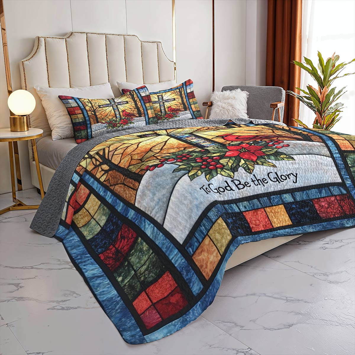 Shineful All Season Quilt 3-Piece Set To God Be The Glory