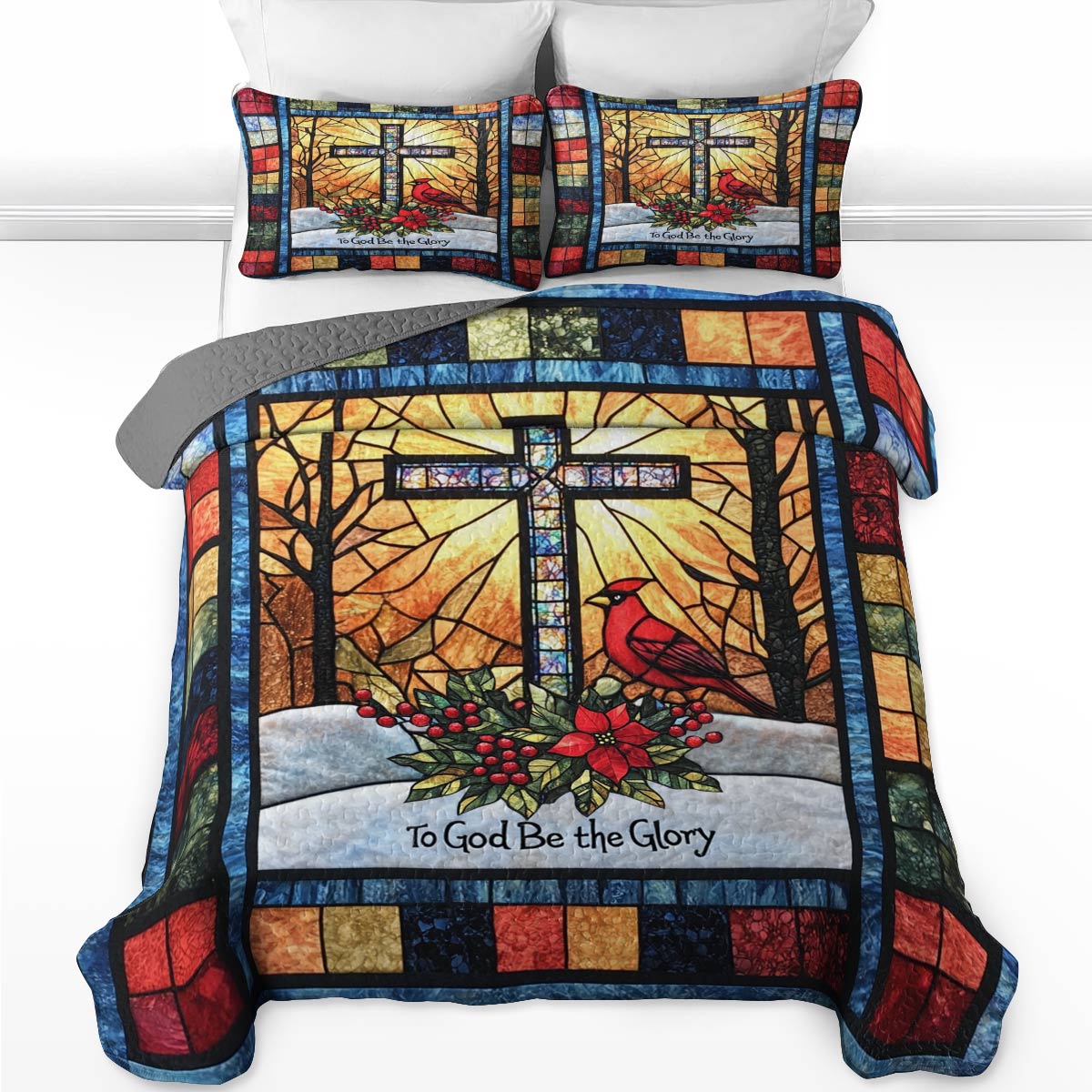 Shineful All Season Quilt 3-Piece Set To God Be The Glory