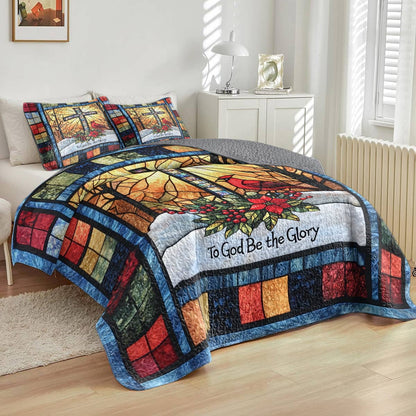 Shineful All Season Quilt 3-Piece Set To God Be The Glory