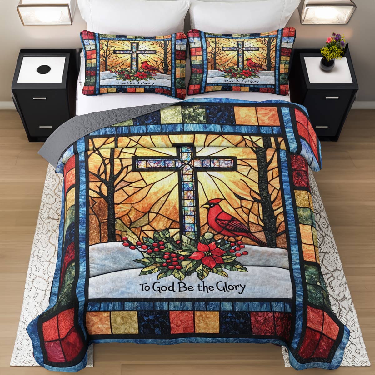 Shineful All Season Quilt 3-Piece Set To God Be The Glory