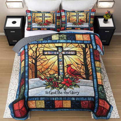 Shineful All Season Quilt 3-Piece Set To God Be The Glory