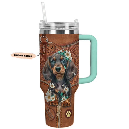 Shineful Tumbler Personalized Paws and Posies