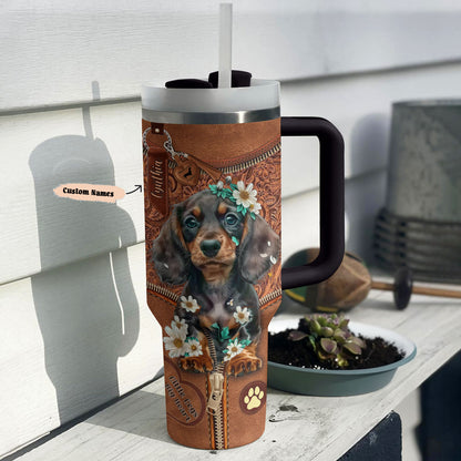 Shineful Tumbler Personalized Paws and Posies