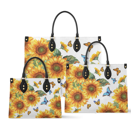 Shineful Leather Bag Sunflower Symphony