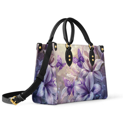 Shineful Leather Bag Butterfly Lilac Enchantment