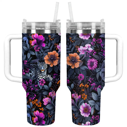 Shineful Tumbler Vibrant Floral-Leopard