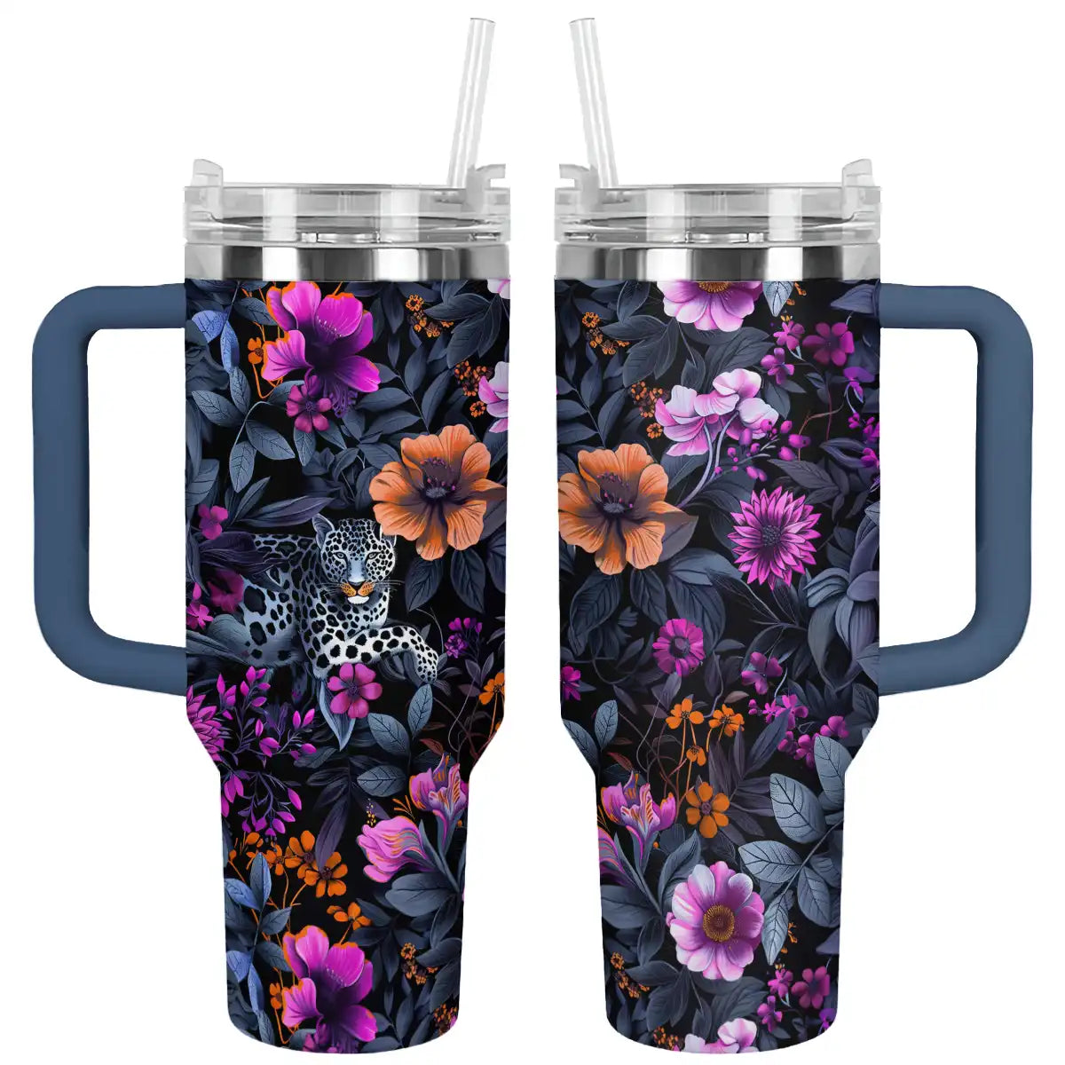 Shineful Tumbler Vibrant Floral-Leopard