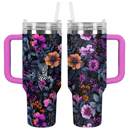 Shineful Tumbler Vibrant Floral-Leopard