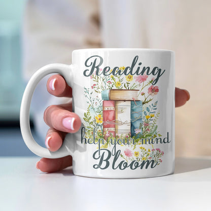 Shineful Ceramic Mug Floral Reading Book