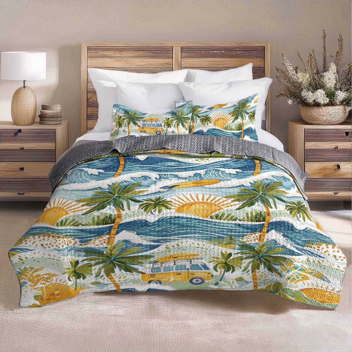 Shineful All Season Quilt 3-Piece Set Summer Dream