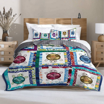 Shineful All Season Quilt 3-Piece Set Turtle Pattern