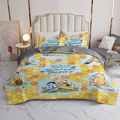 Shineful All Season Quilt 3-Piece Set Pooh The Love 2