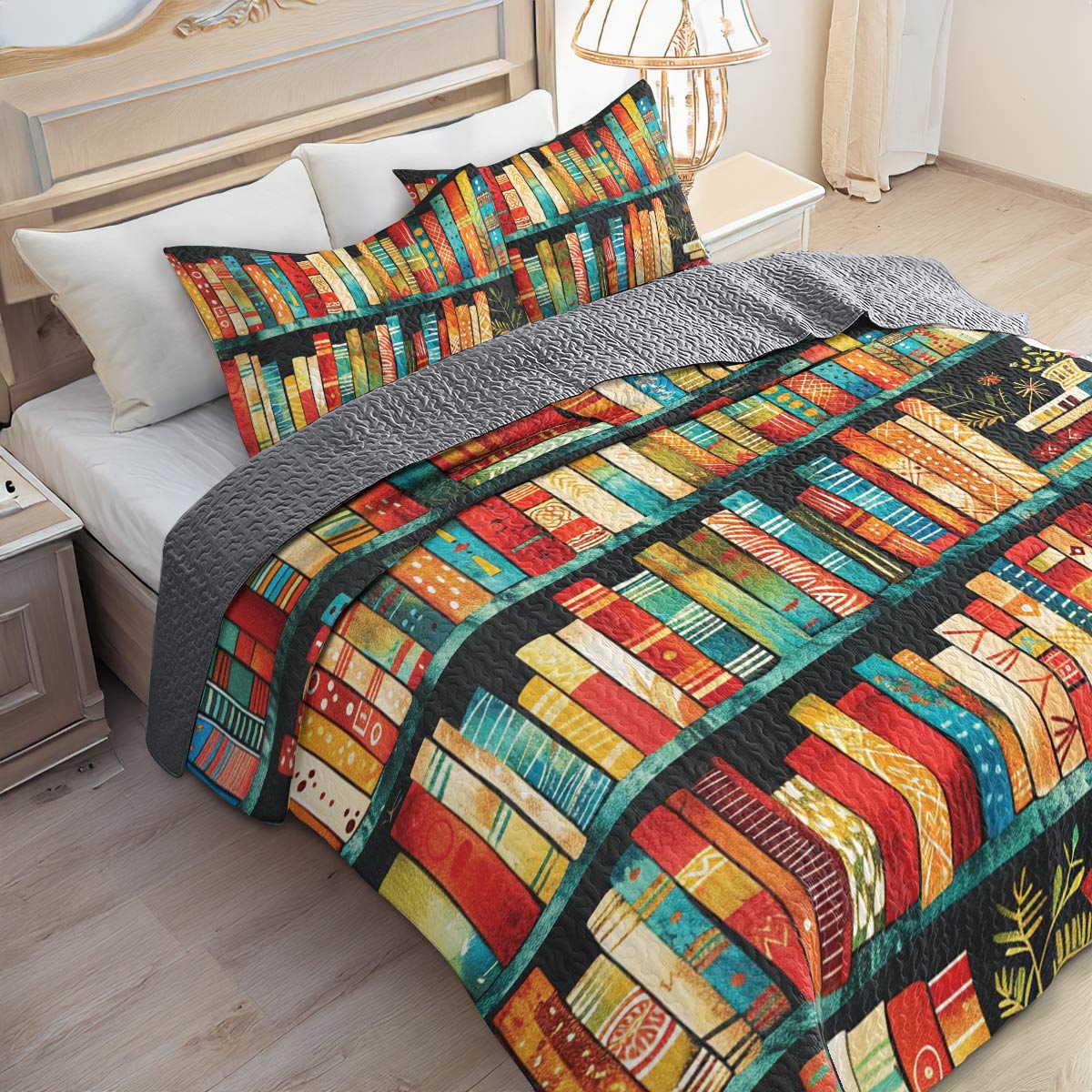 Shineful All Season Quilt 3-Piece Set Amazing Bookshelf