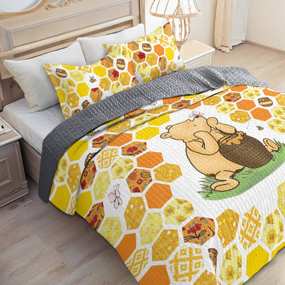 Shineful All Season Quilt 3-teiliges Set Honey Pooh 