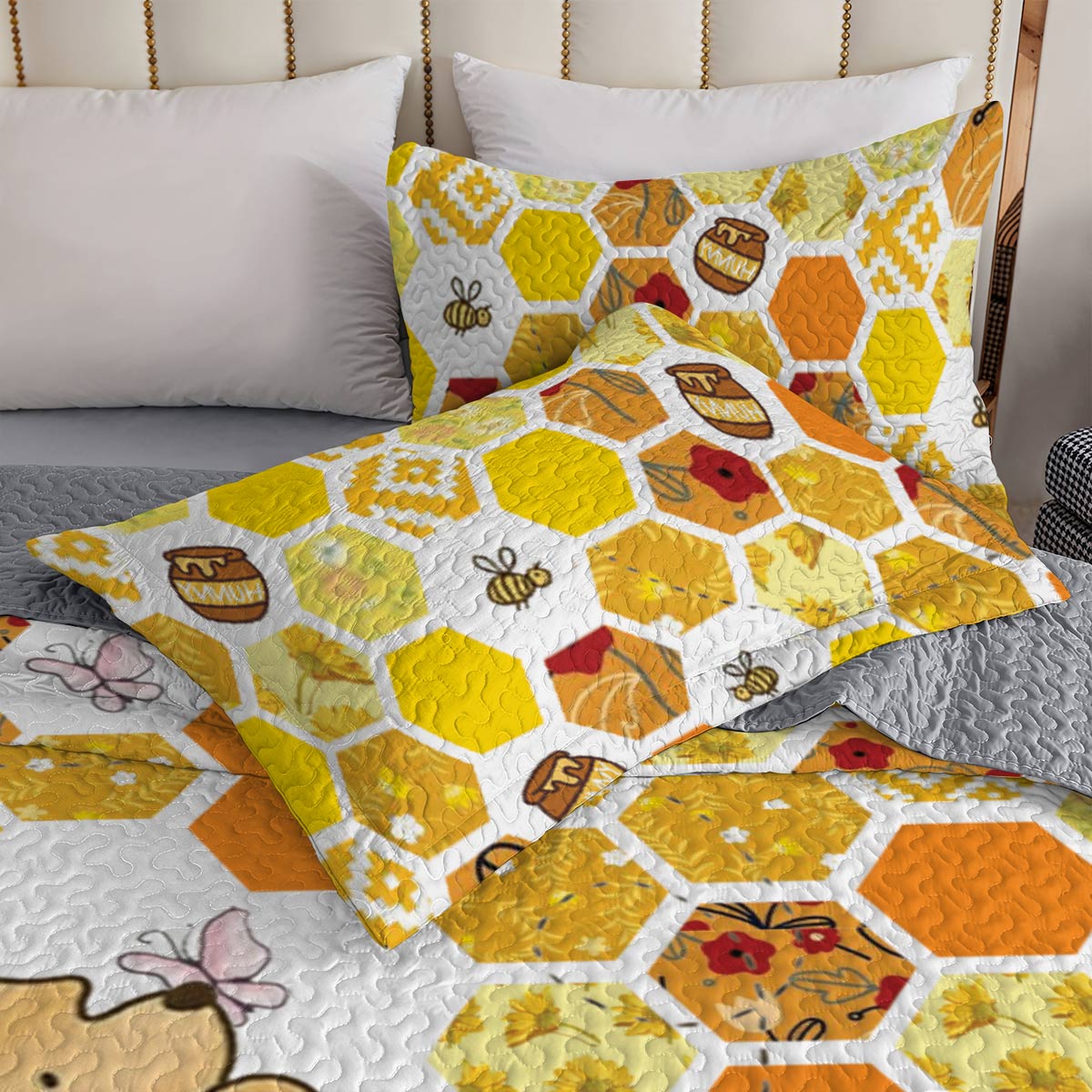 Shineful All Season Quilt 3-teiliges Set Honey Pooh 