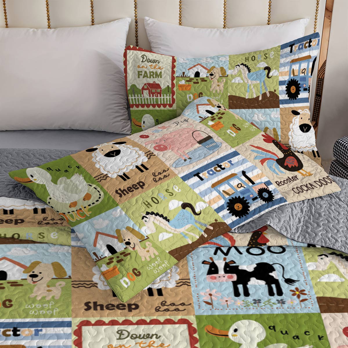 Shineful All Season Quilt 3-Piece Set Farm Life