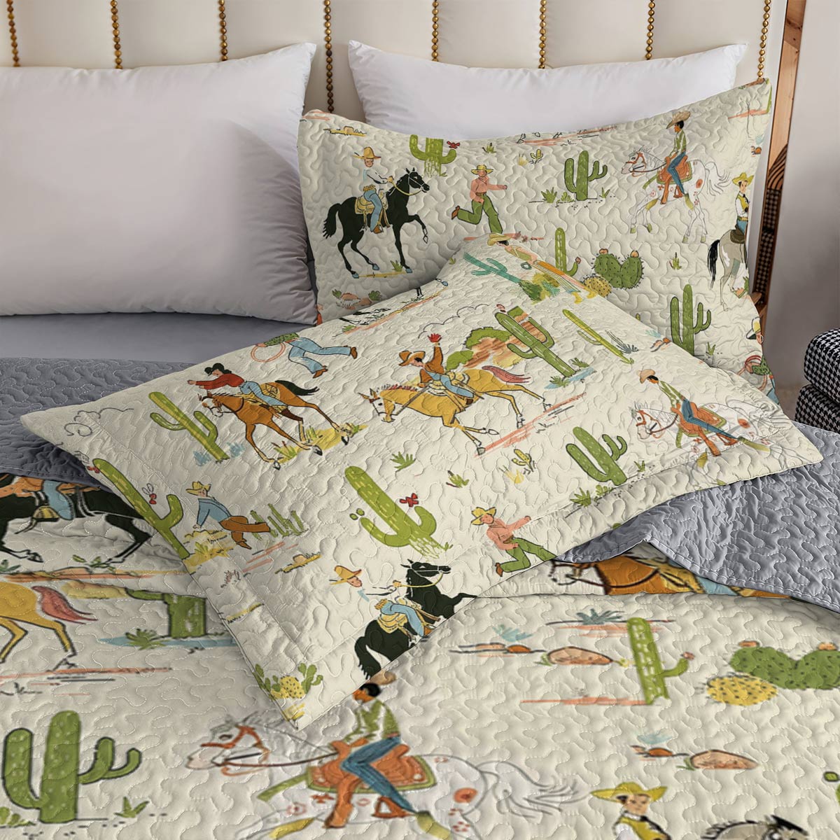 Shineful All Season Quilt 3-Piece Set Cowboy Adventure