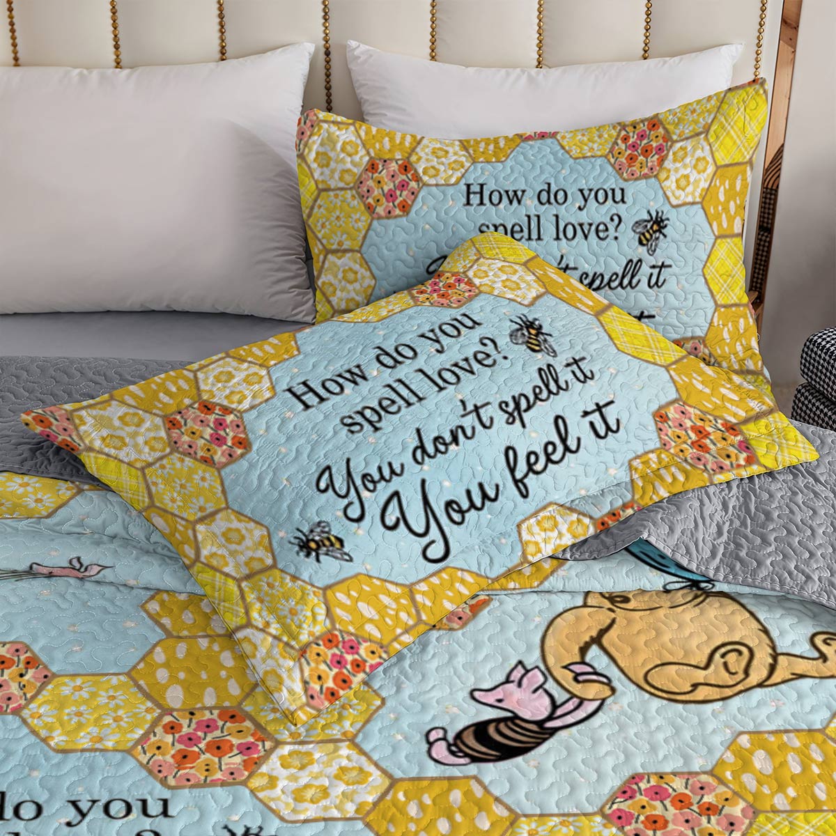 Shineful All Season Quilt 3-Piece Set Pooh The Love 2