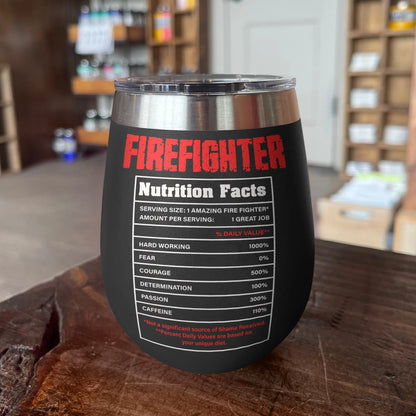 Shineful Wine Tumbler Firefighter's Valor