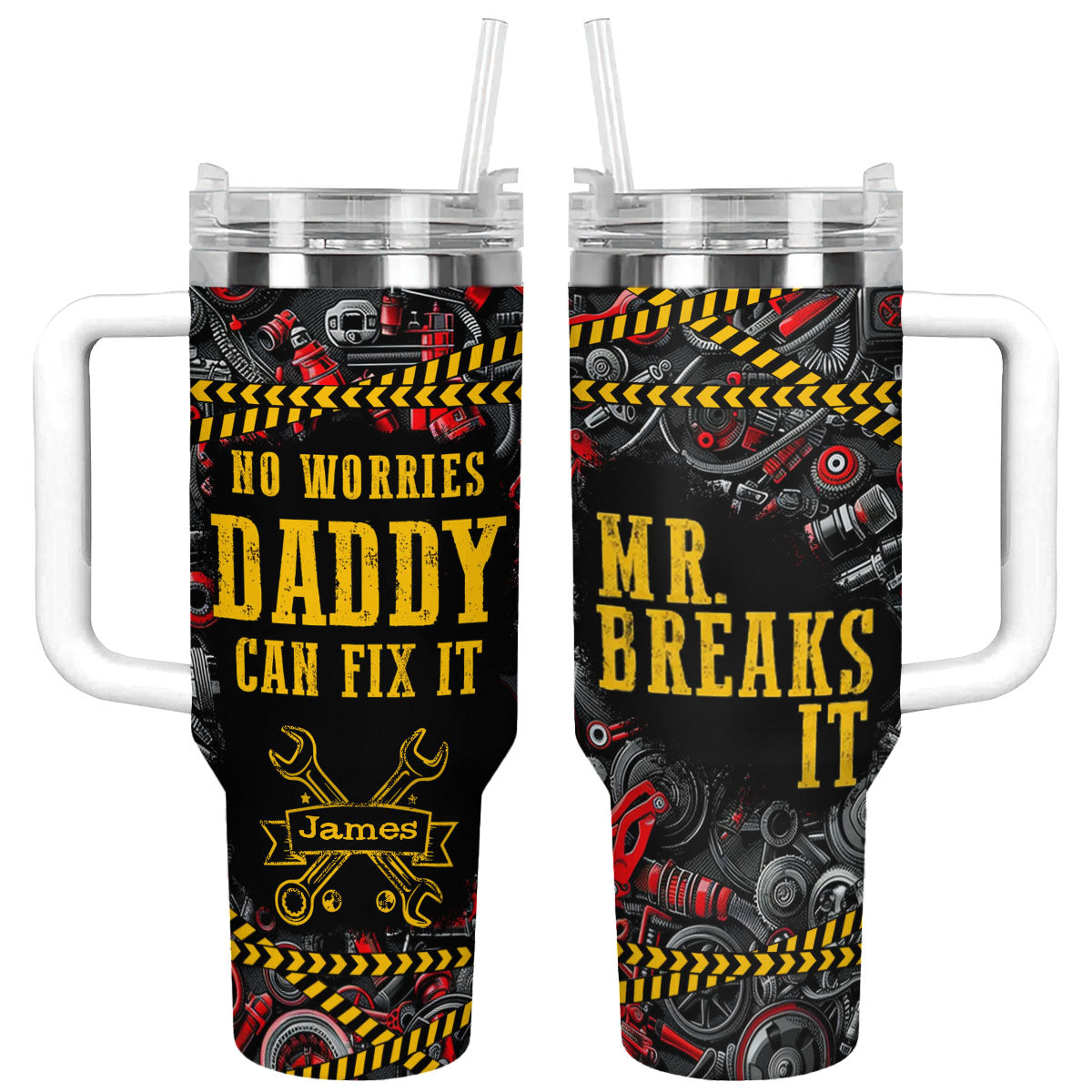 Shineful Tumbler Personalized No Worries Daddy Can Fix It