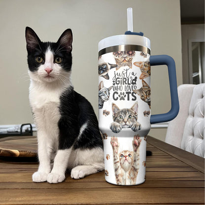 Shineful Tumbler Cat Lovers « Juste une fille qui aime les chats »