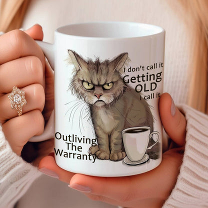 Tasse en céramique brillante Grumpy Whiskers