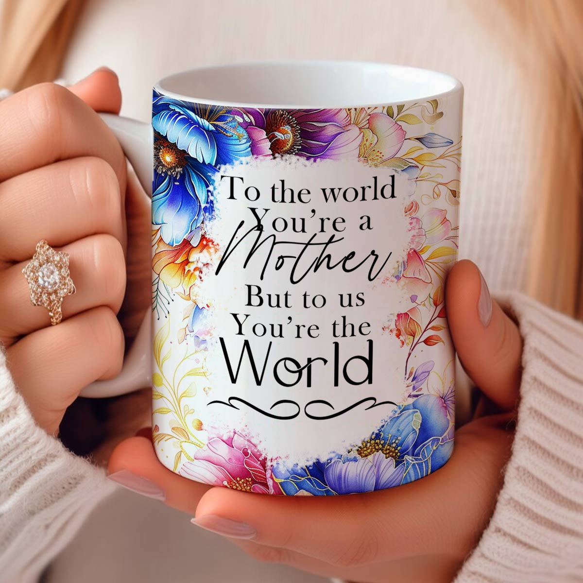 Shineful Ceramic Mug Mother's Day quote floral