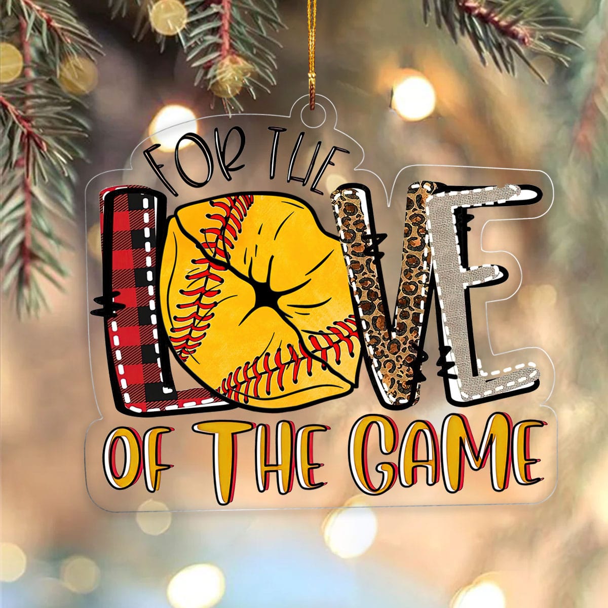 Softball Shineful® Decoration For The Love Of Game Ornament Christmas Qd5