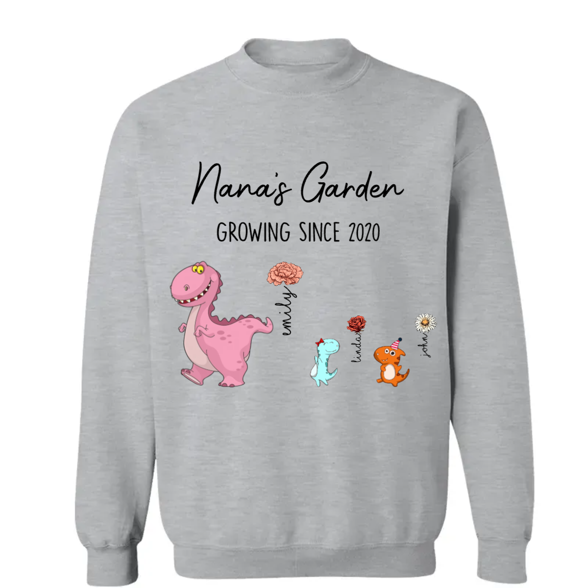 Shineful Nana's Garden Nana Saurus And Kids Custom - T-shirt unisexe personnalisé