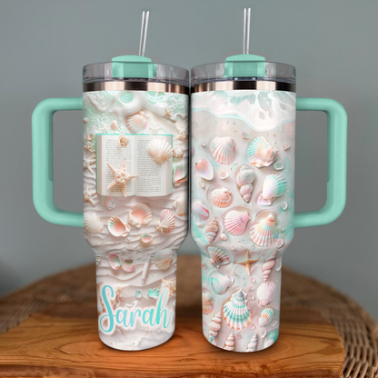 Shineful Personalized Tumbler Pastel Beach Reads