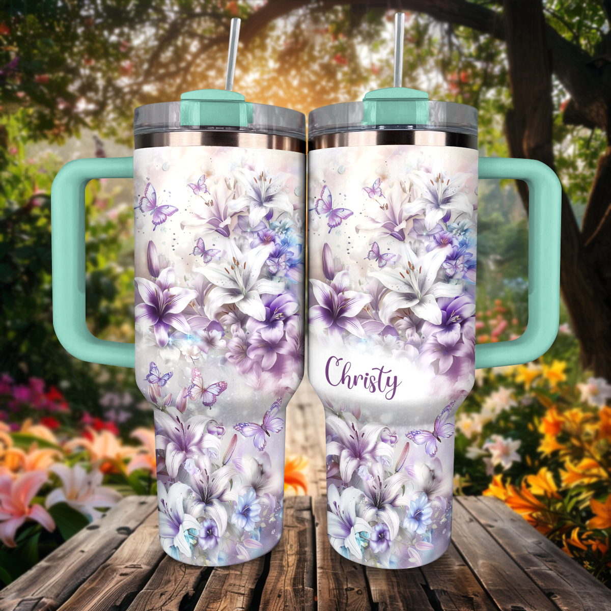 Shineful Personalized Glossy Fluttering Purple Butterfly