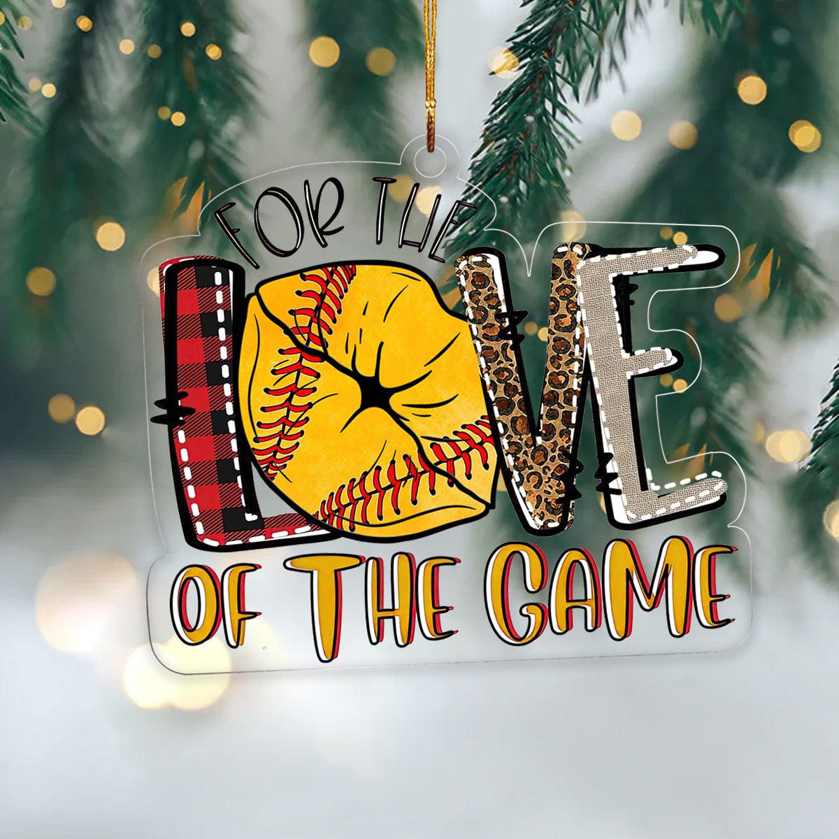 Softball Shineful® Decoration For The Love Of Game Ornament Christmas Qd5