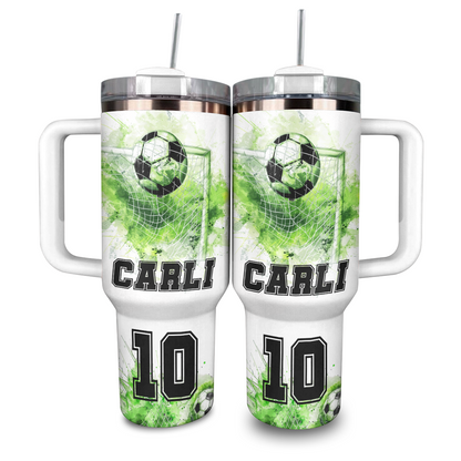 Shineful Personalized Tumbler Soccer Love