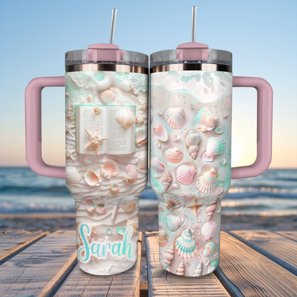 Shineful Personalized Tumbler Pastel Beach Reads