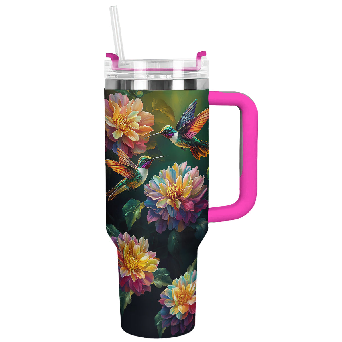 Verre Shineful Motif colibri floral