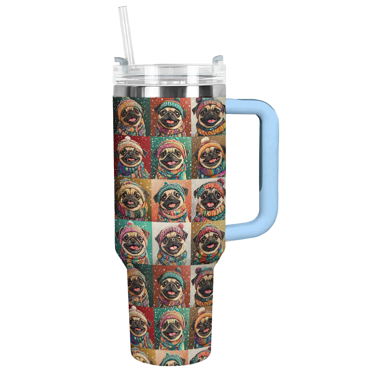 Shineful Tumbler Happy Pug Christmas