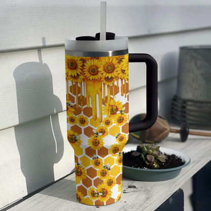 Shineful Tumbler Sunflower Bee Sweet Honey