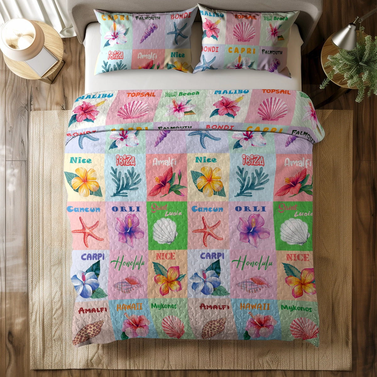 Shineful All Season Quilt 3-Piece Set - Tropical Beach