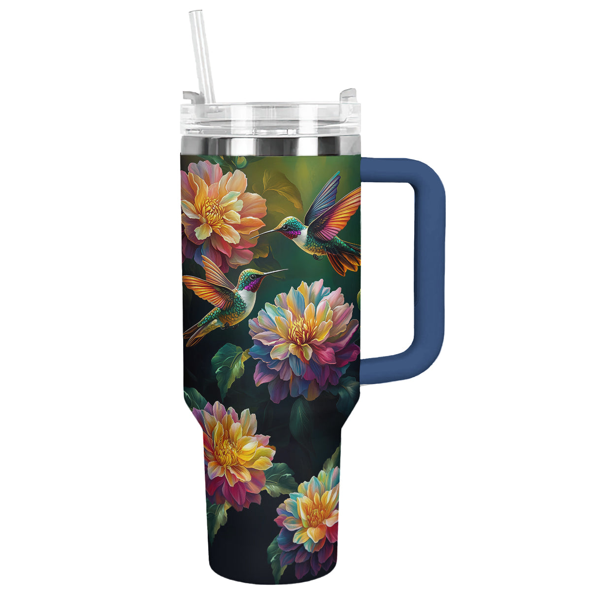 Verre Shineful Motif colibri floral